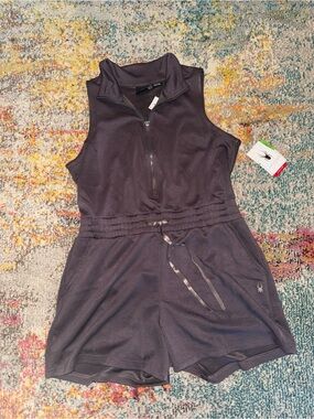 Reebok NEW XL NEW Sleeveless Half-Zip Romper in